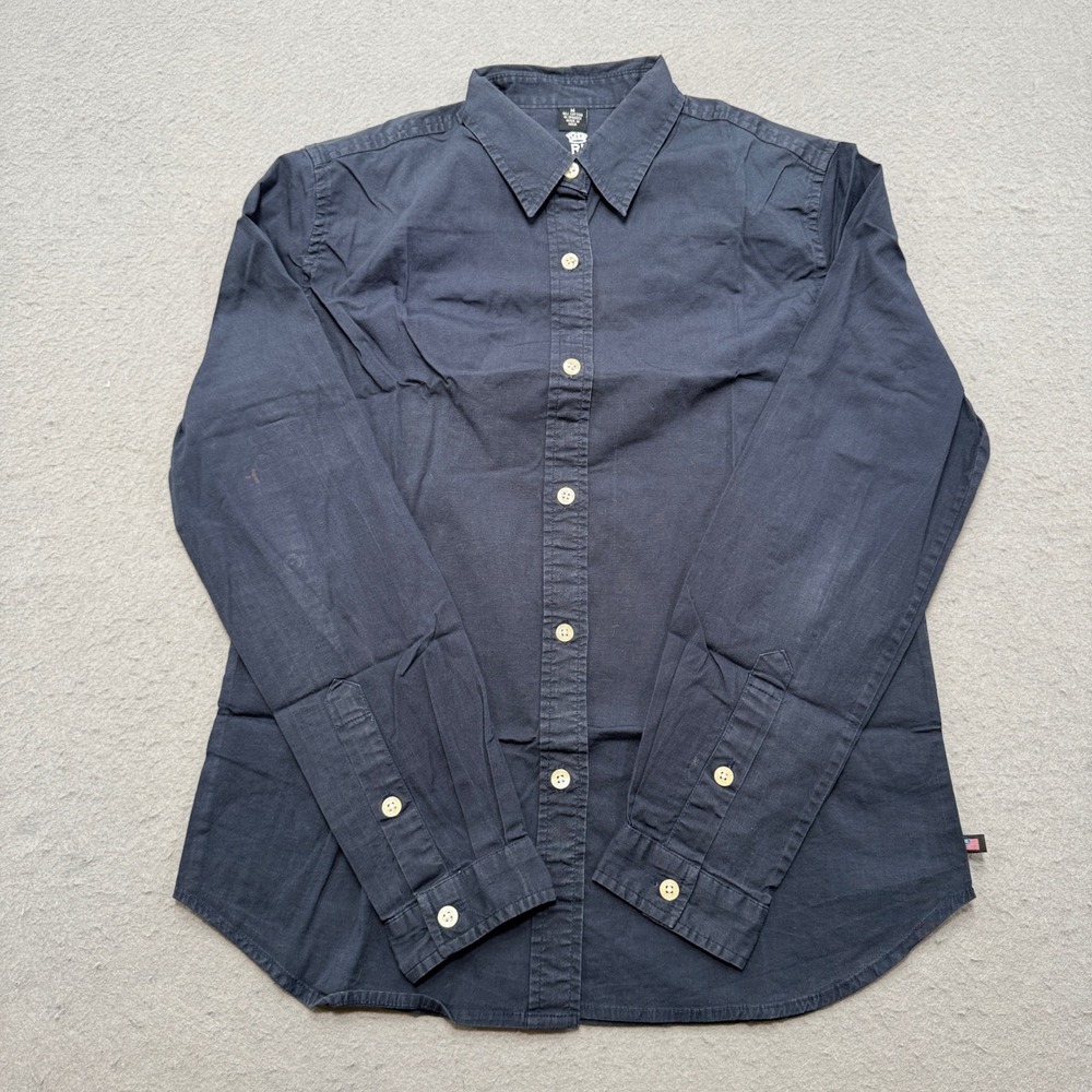Ralph Lauren Shirt Women's M Navy Blue Long Sleeve Button Down Western Classic - Picture 1 of 6